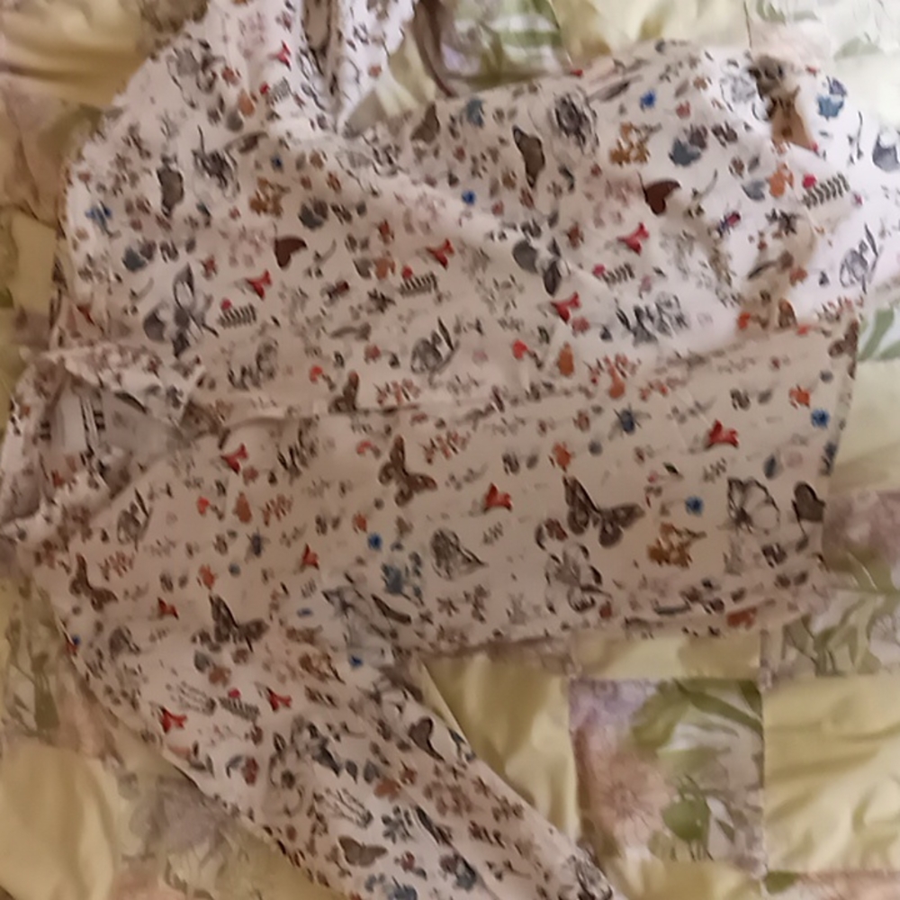 A floral button up